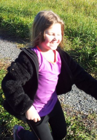 Det är kul att springa tycker Edna.